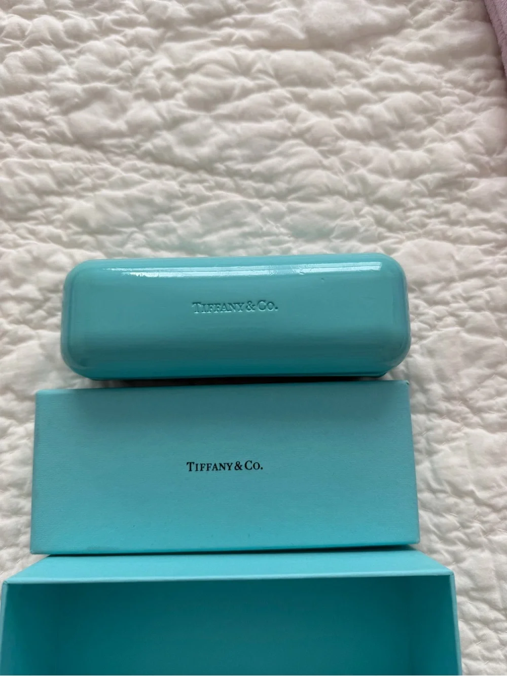 Tiffany & Co. Signature Blue Gift Box Set (empty eye glass case and box)